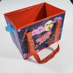 Trader Joes Stand Up Collapsible Tote Bags Set Of 2 Celestial Sun Moon Reusable